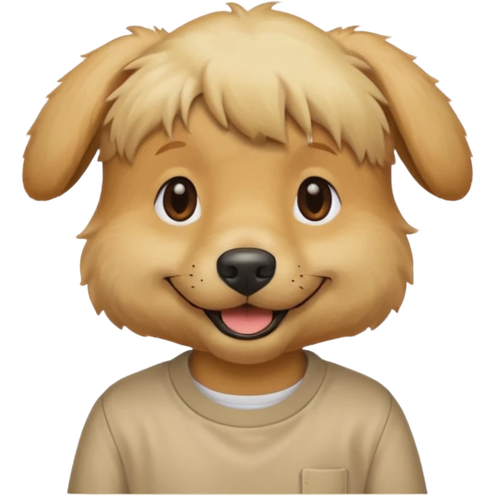 blonde hair dog with shirt emoji