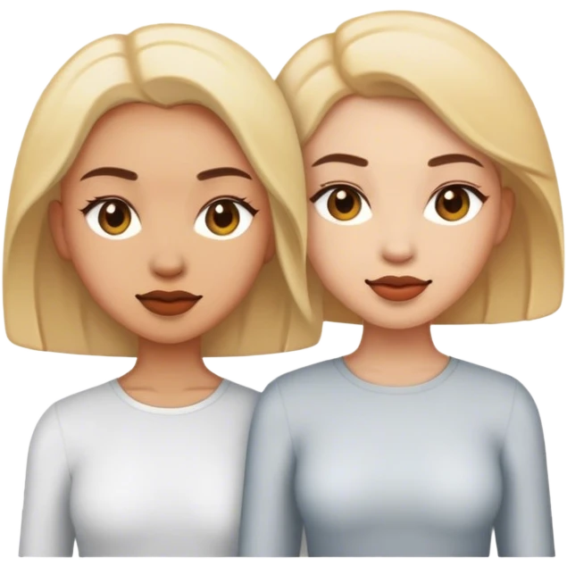 two women full, closeup full  emoji