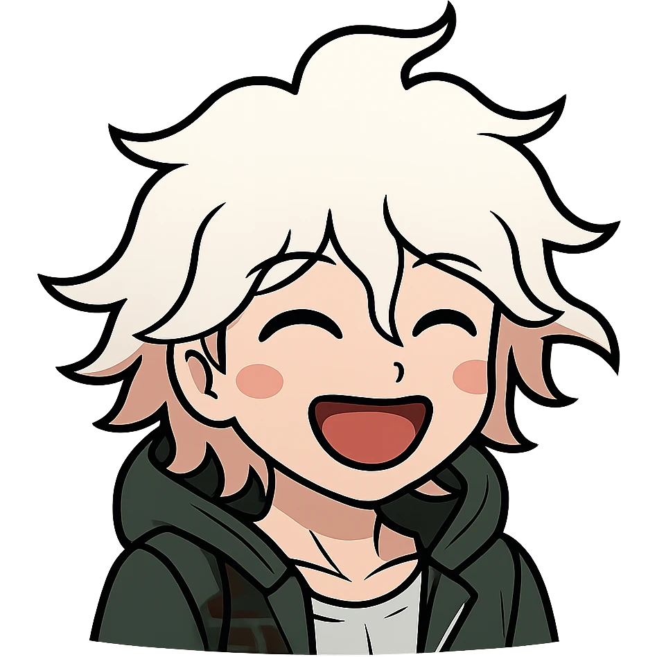 Danganronpa style emoji of Nagito Komaeda emoji