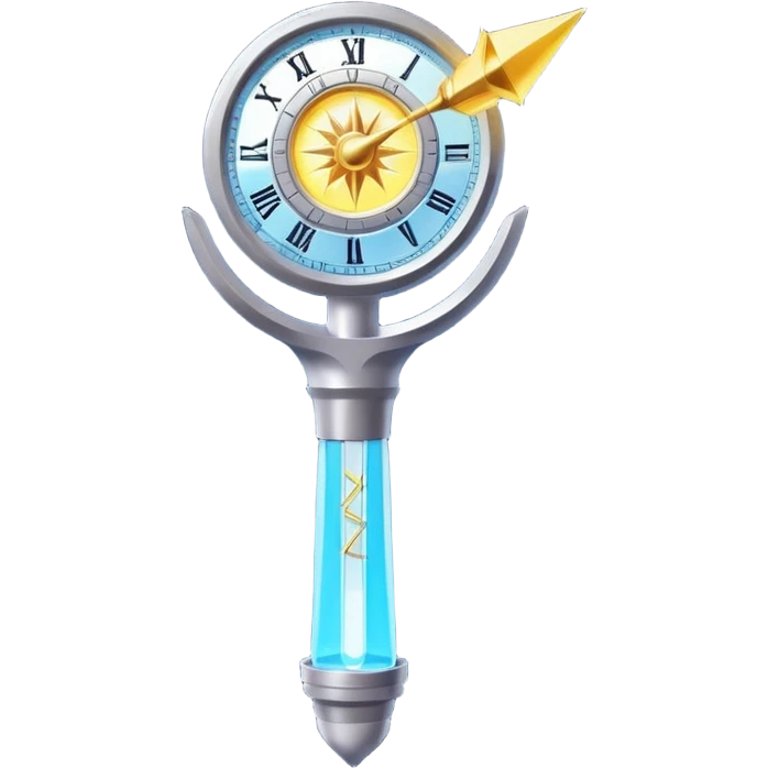 a kpop lightstick with a sundial in it  emoji