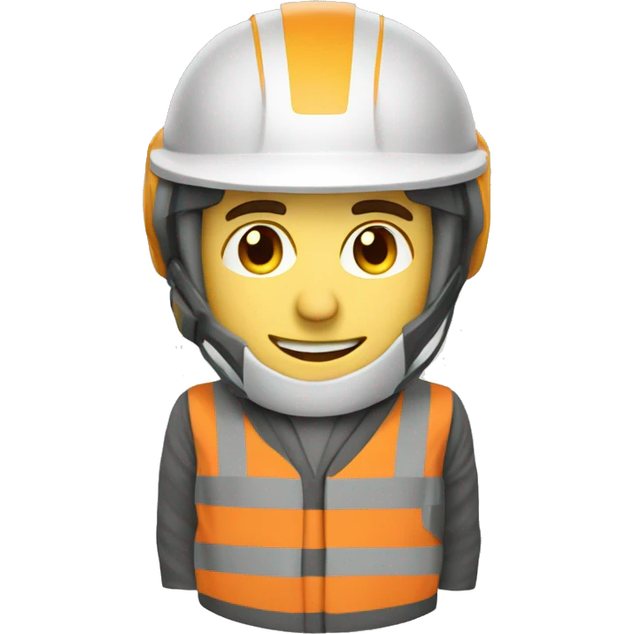 Ingeniero casco blanco  emoji