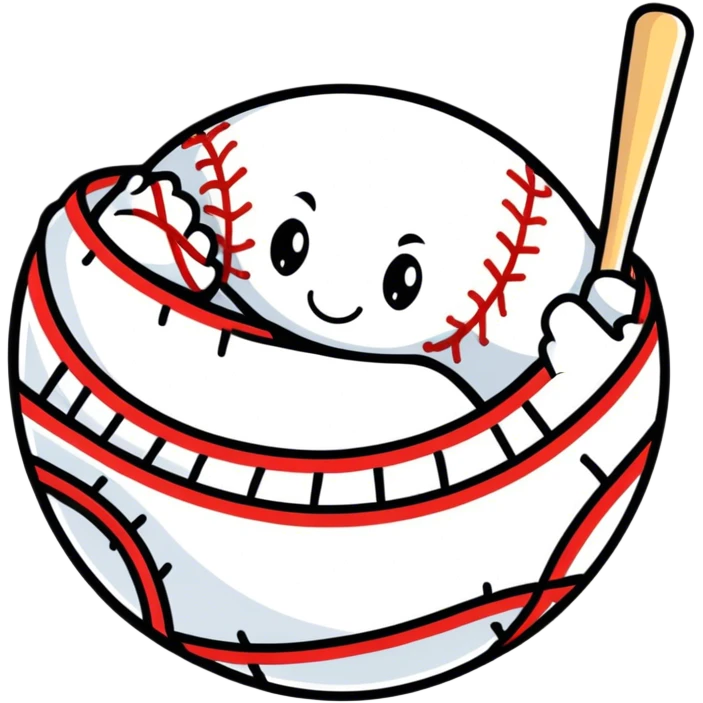 Arms Hugging a baseball emoji