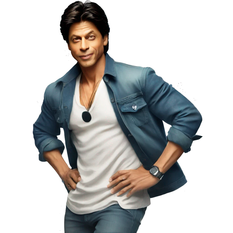 Shahrukh Khan pose with open month  emoji