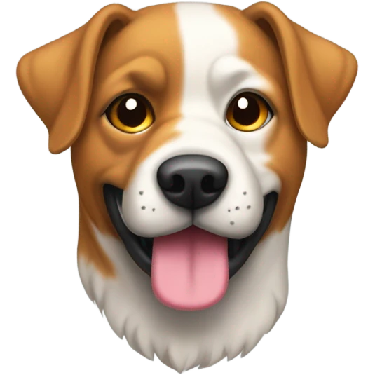 Un perro con moños emoji