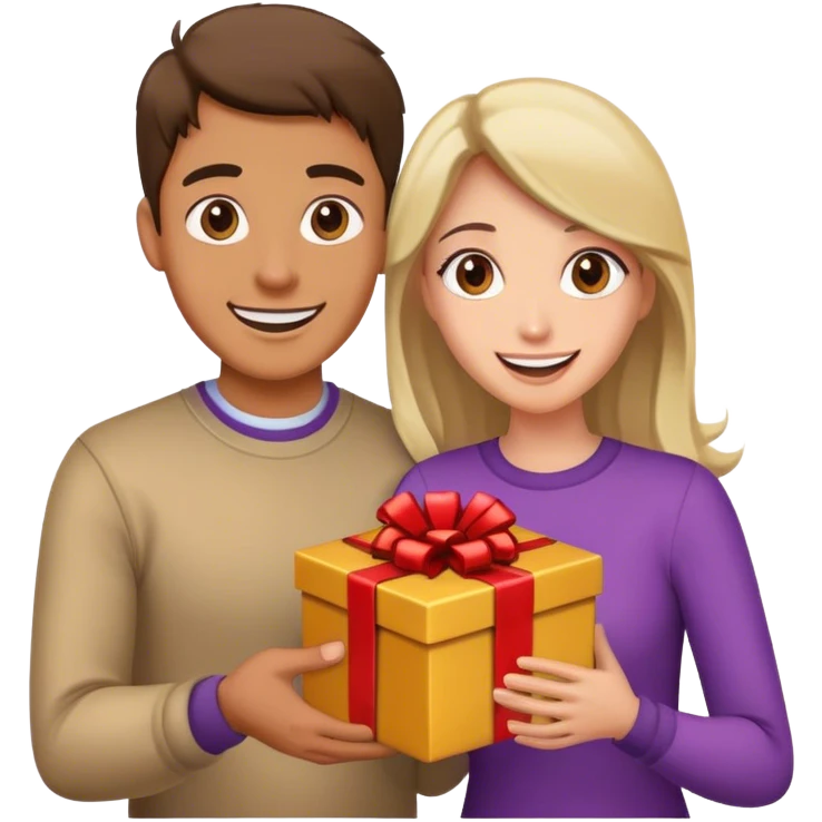 Man spoiling woman  emoji