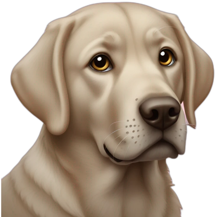 Labrador avec une ligne sur le museau emoji