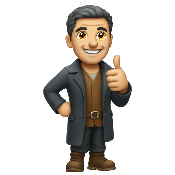 Smiling Turkish man showing thumbs up  emoji