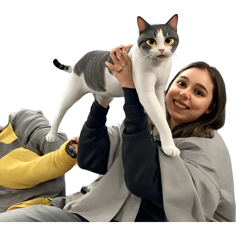 happy person with a cat emoji