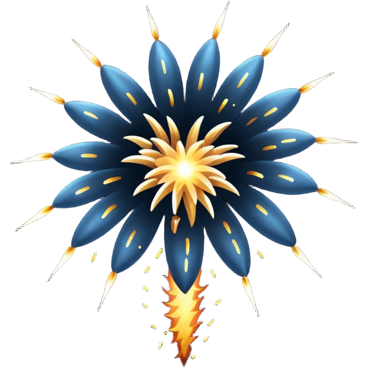 black firework. Basic outline emoji