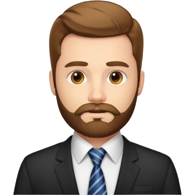 white collar man with beard emoji
