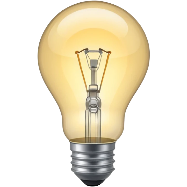 light bulb simple clear emoji