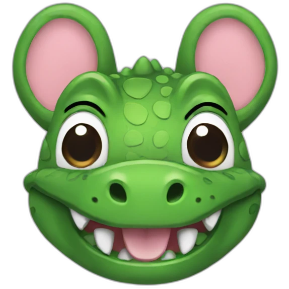 alligator with bunny face and bunny ears emoji