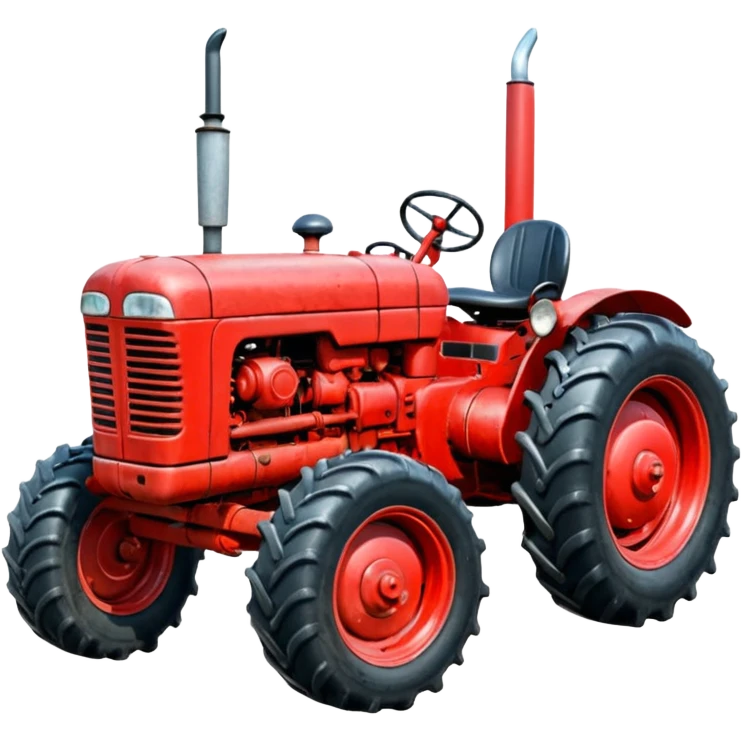 Red tractor emoji