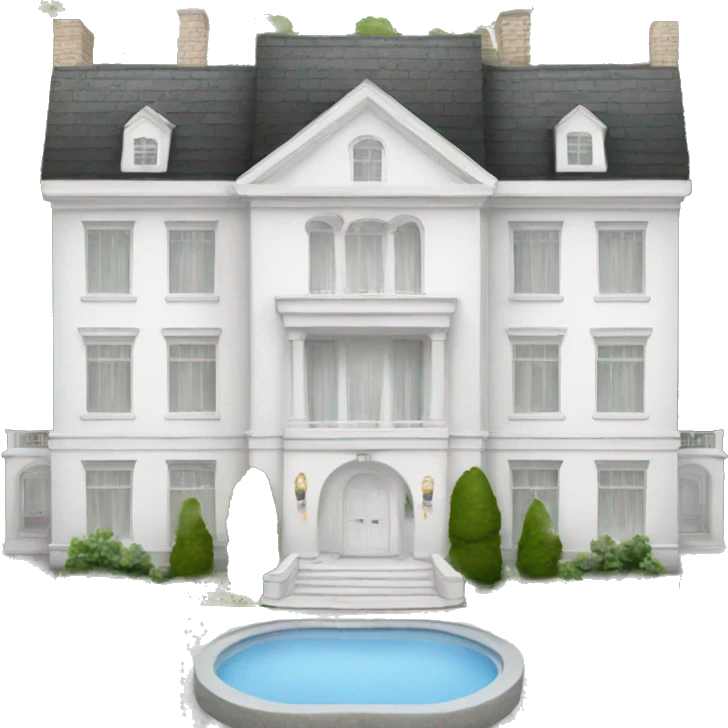 White modern mansion  emoji
