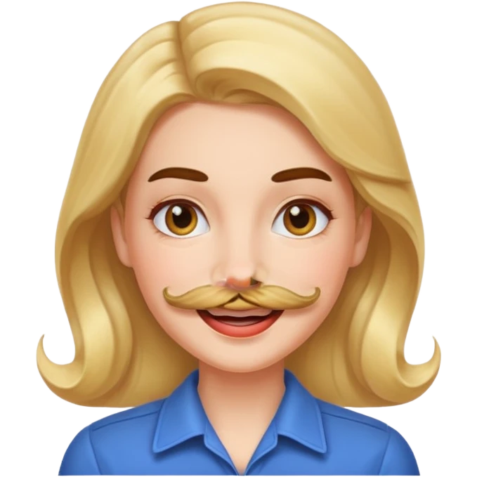 زنی که سیبیل دارد emoji