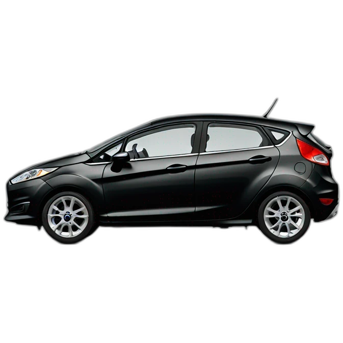 Ford fiesta black from side emoji
