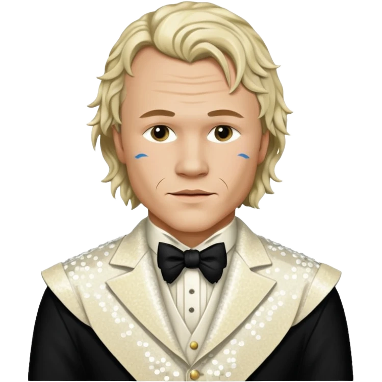 Heath Ledger as Ennis Del Mar with ivory sequin outfit emoji