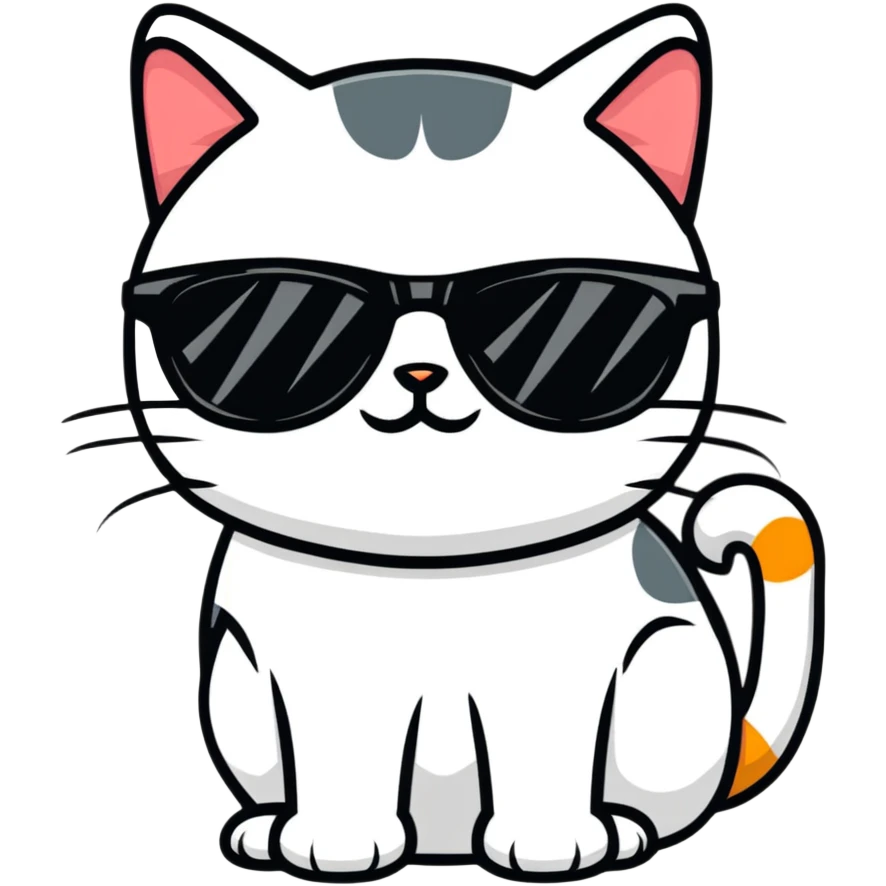 Cat with sunglasses emoji