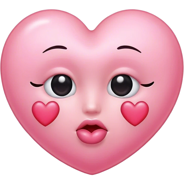 A heart with the kissy face inside of it emoji