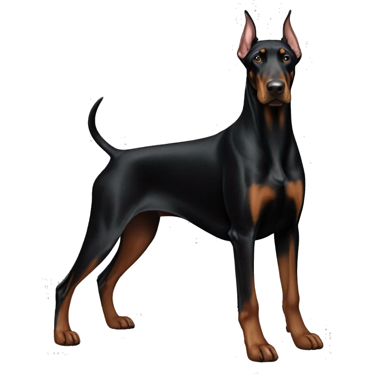 One Doberman black and one Doberman grown emoji
