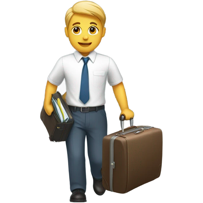 office worker with a luggage emoji