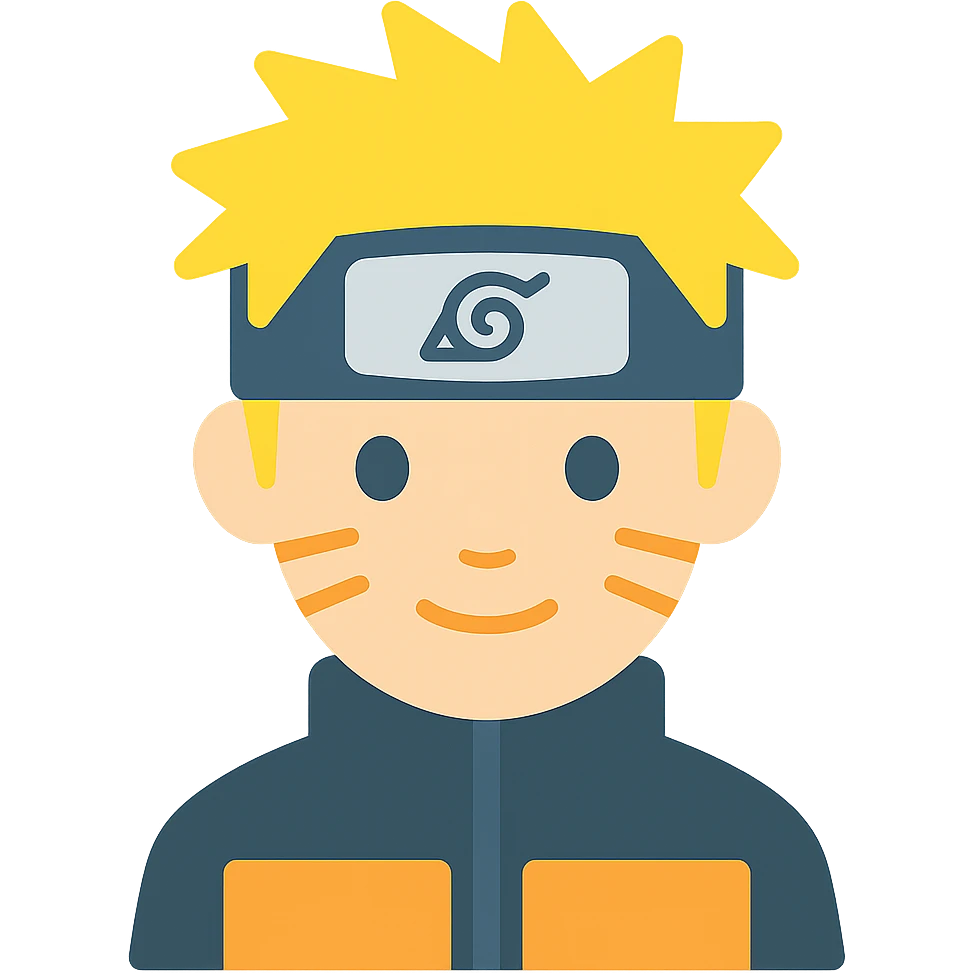 Naruto with vibrant colors emoji
