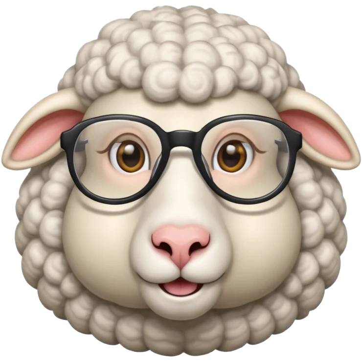 Carnero o cordero con lentes emoji