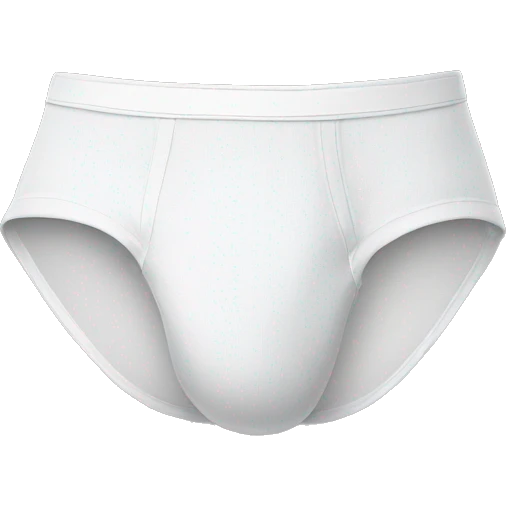 White underwear briefs for men emoji
