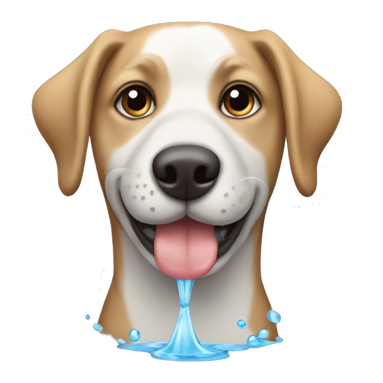Perro con agua  emoji