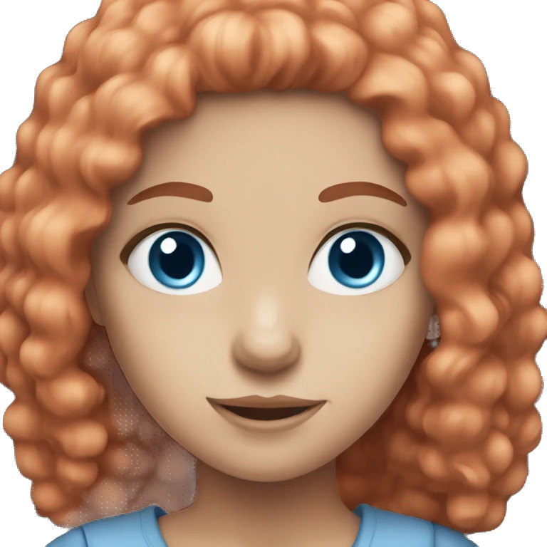 girl with red hair and blue eyes  emoji