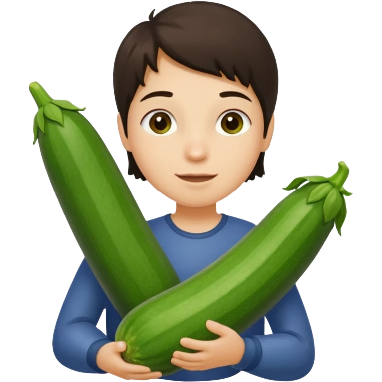 peppermint carrying a zucchini emoji
