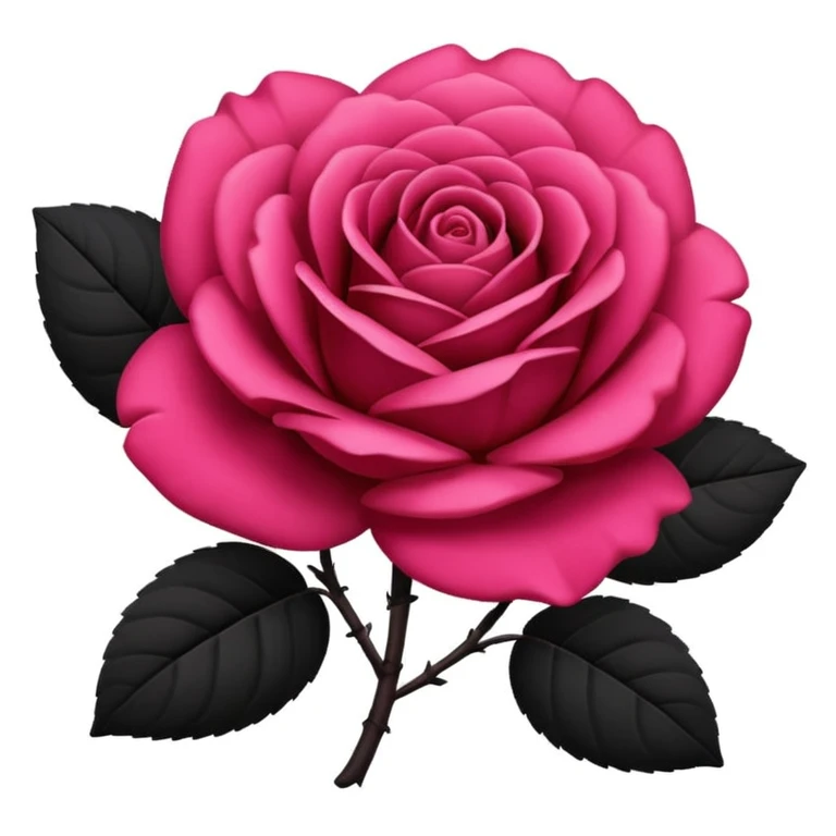 Rosa o flor negra emoji