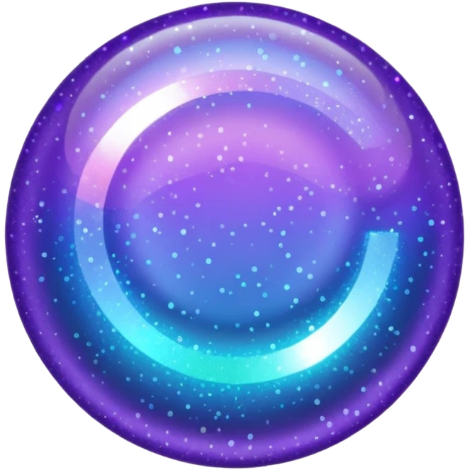 Glitter Purple and Cian Mark Check emoji