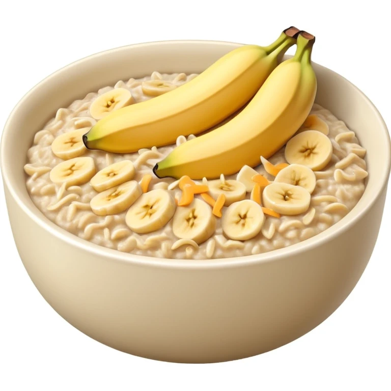 oatmeal with banana and cheese emoji