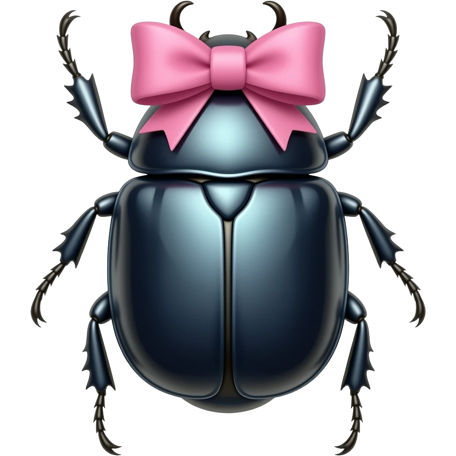 Can I have a beetle with a bow on his head? can it be cuter with a pink bow?Less cute more of the emoji emoji