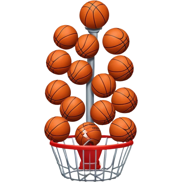 red basketball rack emoji