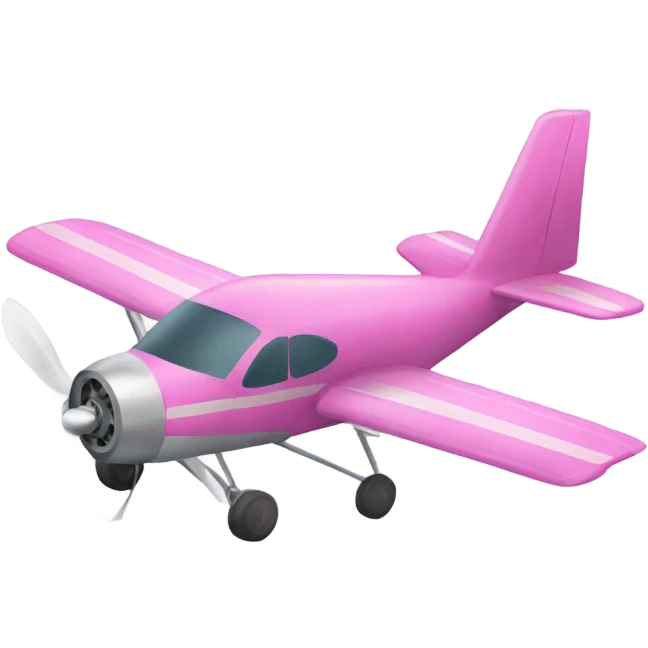Pink single piston engine airplane emoji