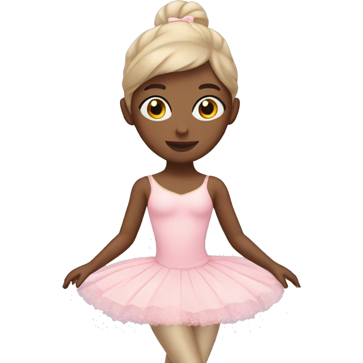 Make me a ballerina with pastel pink costume emoji