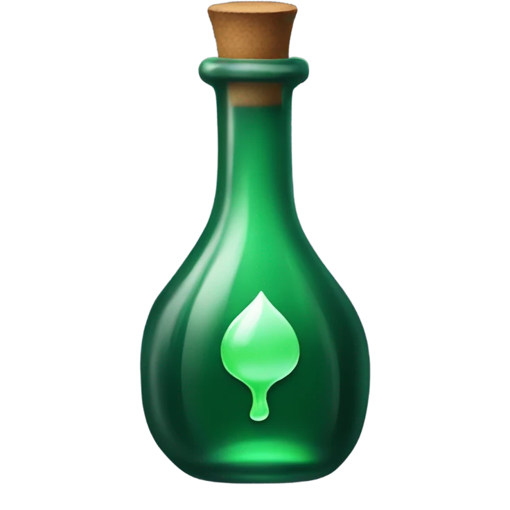 Dark green potion bottle emoji
