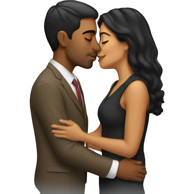 Latinos kissing men emoji