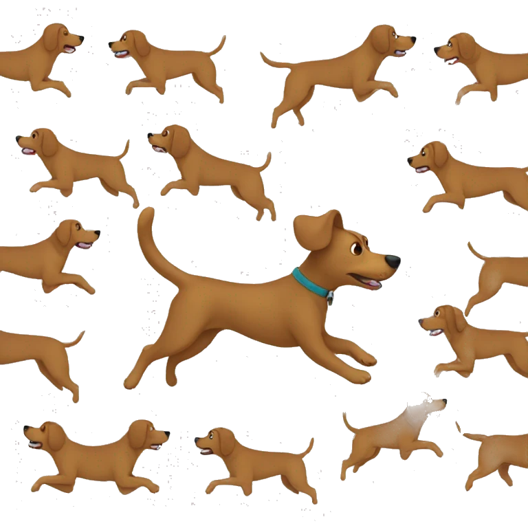 dog running emoji