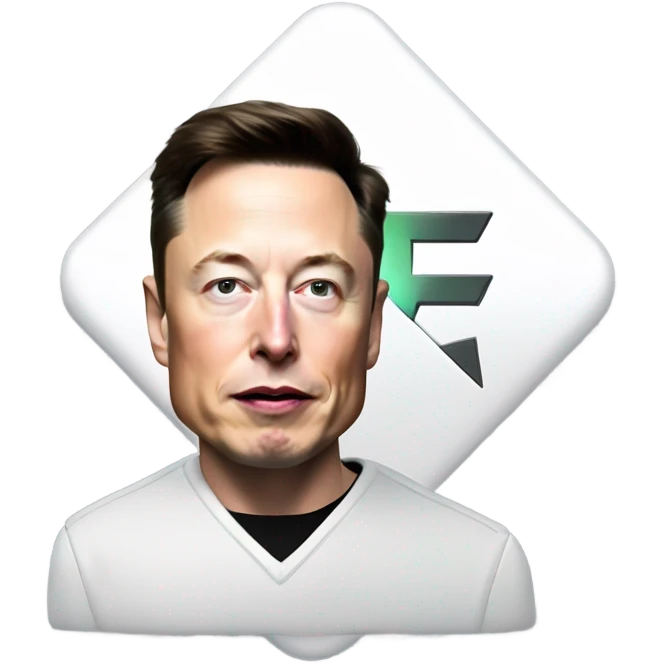 elon musk have silver play button emoji