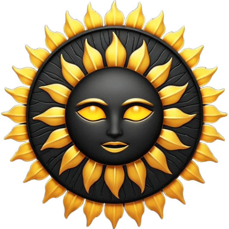 Gothic sun without face emoji