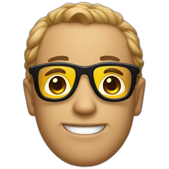 Chico con gafas emoji