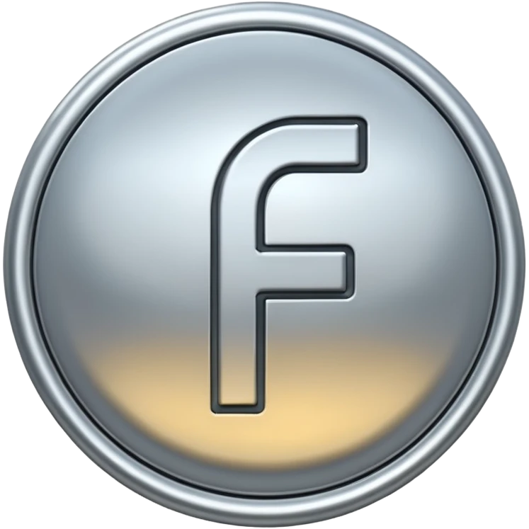 symbol f metallic f emoji