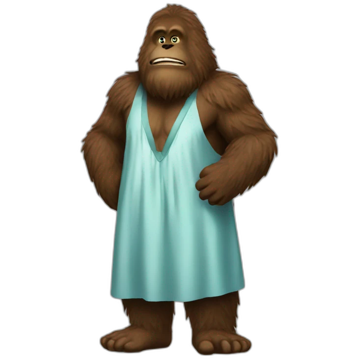 big foot en robe emoji