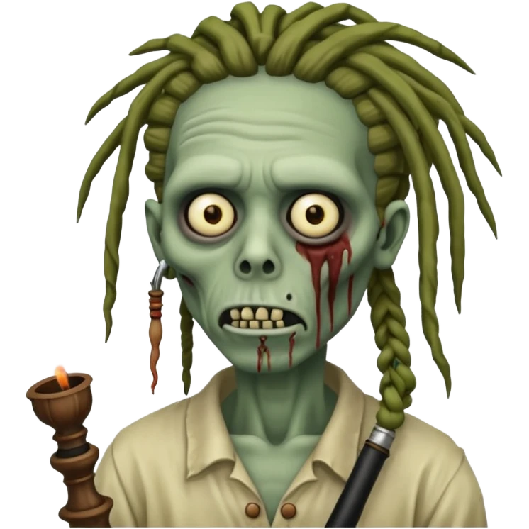 zombie with dreads opium  emoji