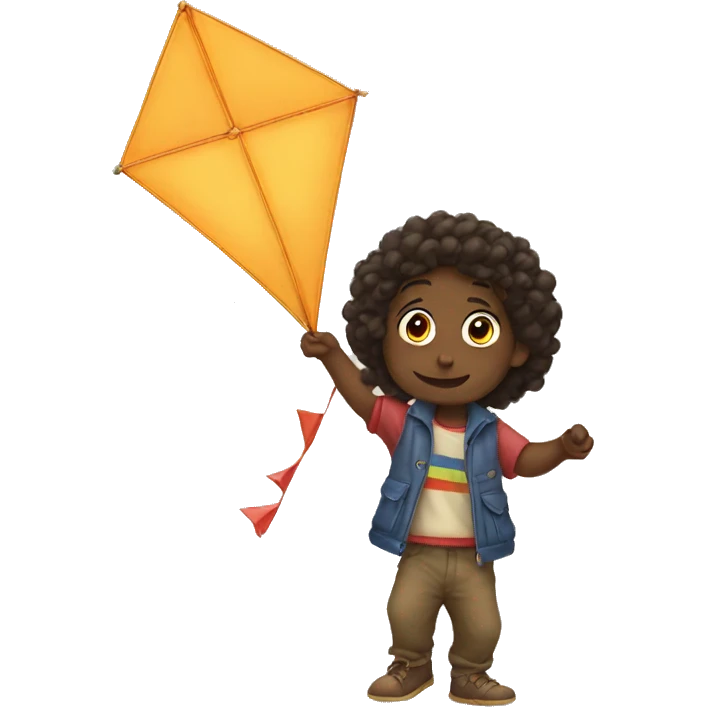 But playing with kite  emoji