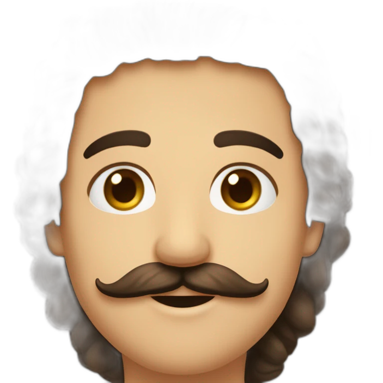 Francais italien argentin brun yeux marron moustache emoji