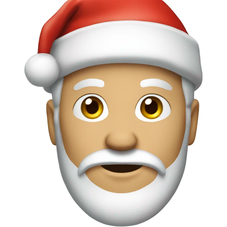 Santa hat white man with gray goatee emoji